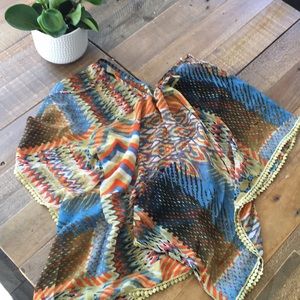 Pancho Boho Southwest Print Shirt